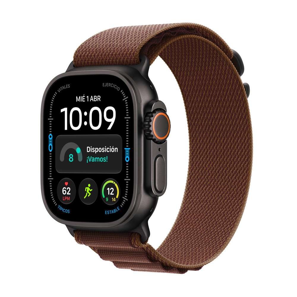 Apple Watch Ultra 4 GPS + Cellular 49mm Caja Titanio Negro con Correa Alpine Loop Borgona - L