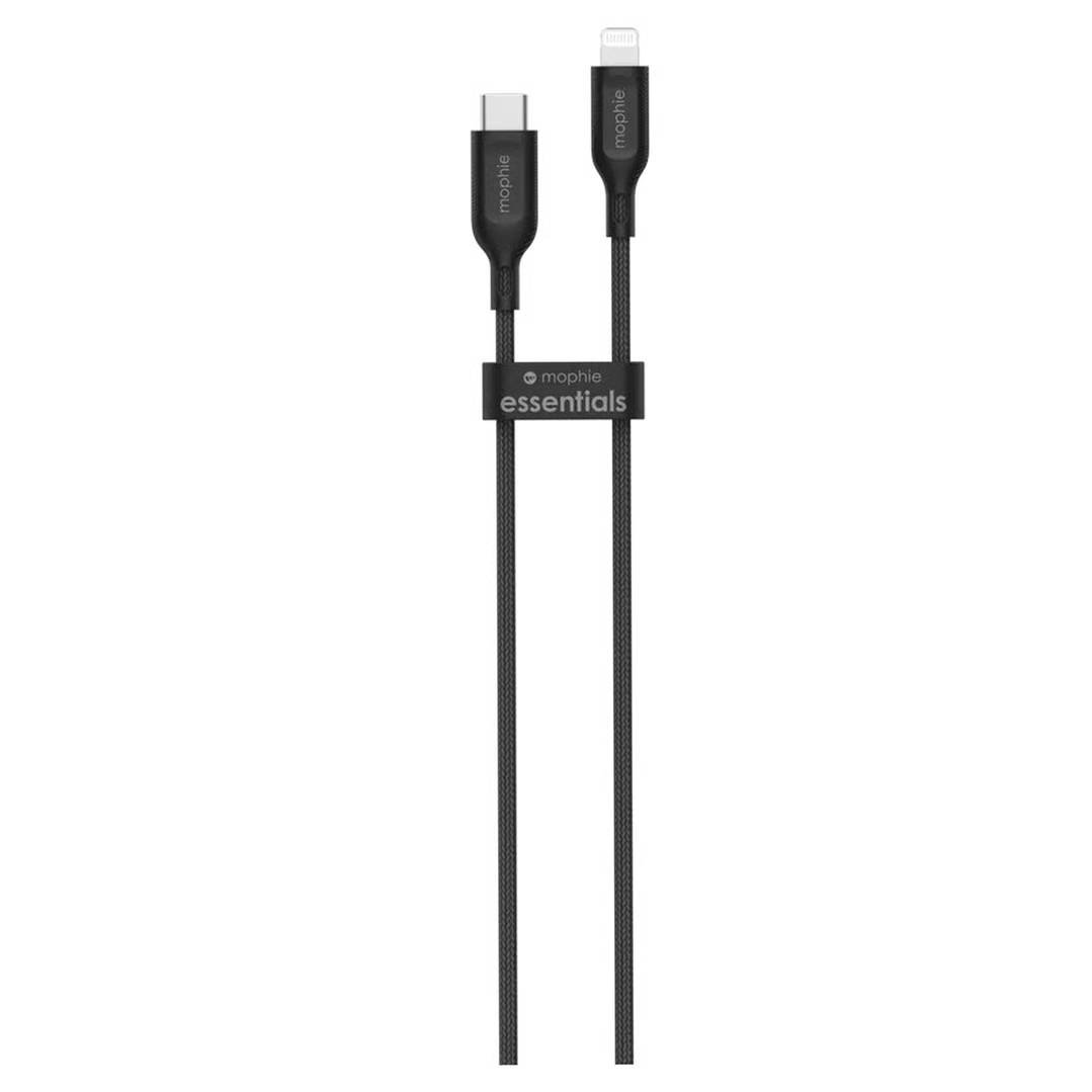 Cable carga rápida USB-C/Lightning Mophie Essential 1m-Negro