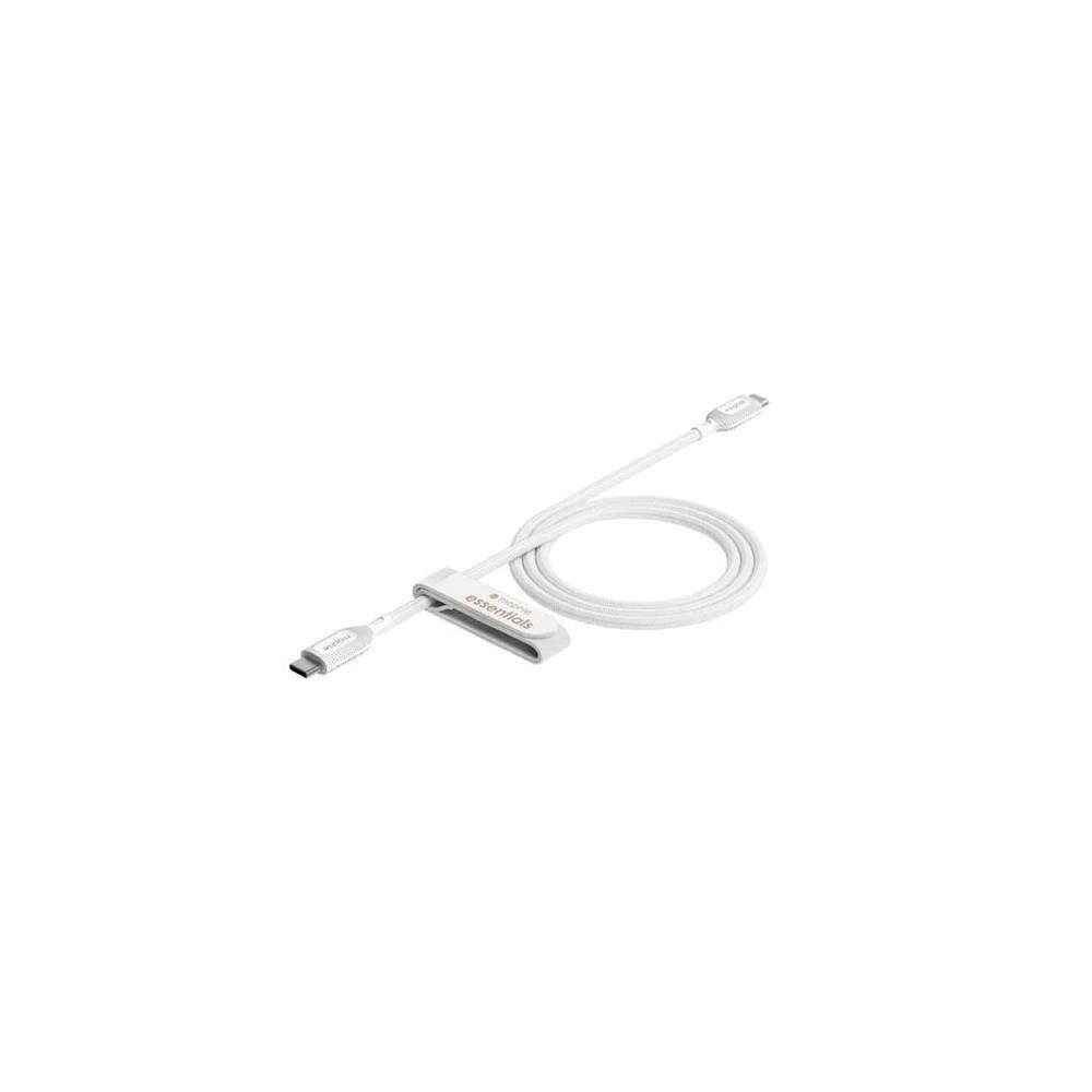 Cable mophie Essential Carga Rápida USB-C 60W PD 1m - Blanco