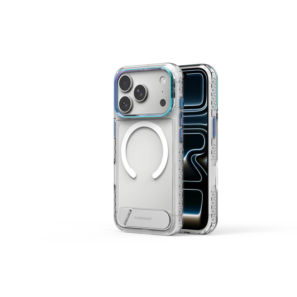 Funda PureGear iPhone 17 Pro Slim Shell PLUS Base Kik MagSafe Iridescente