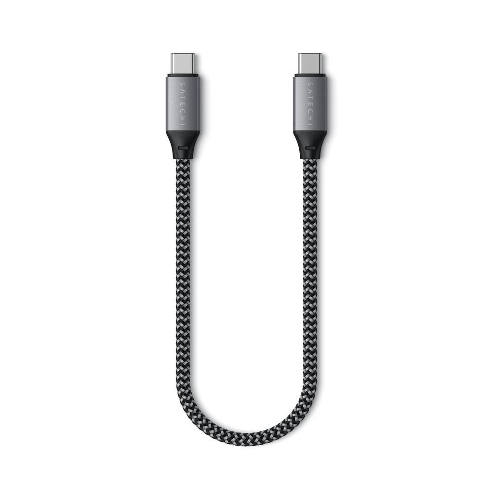 Cable Satechi USB-C a USB-C 25cm Carga 100W - Gris Espacial