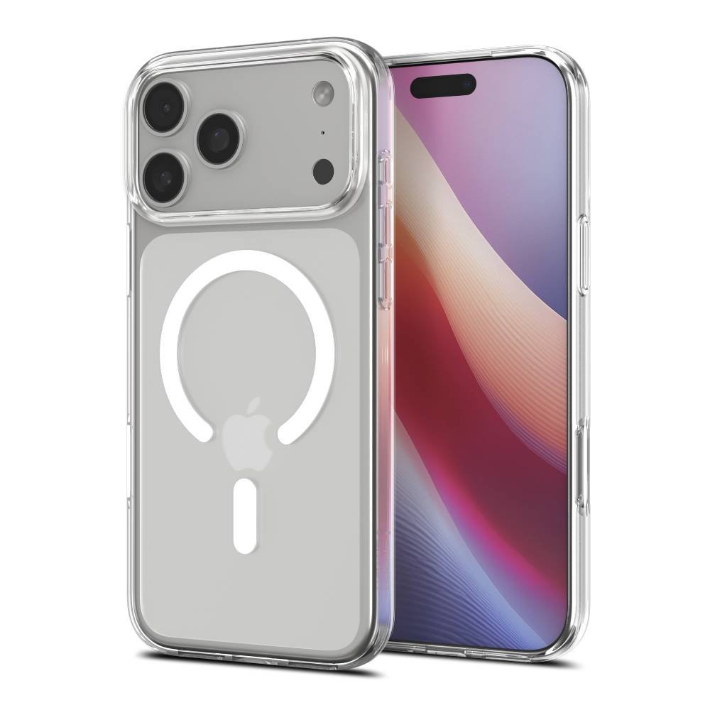 Funda Spigen Crystal Flex Mag Fit iPhone 18 Pro / 17 Pro - Transparente / Blanco