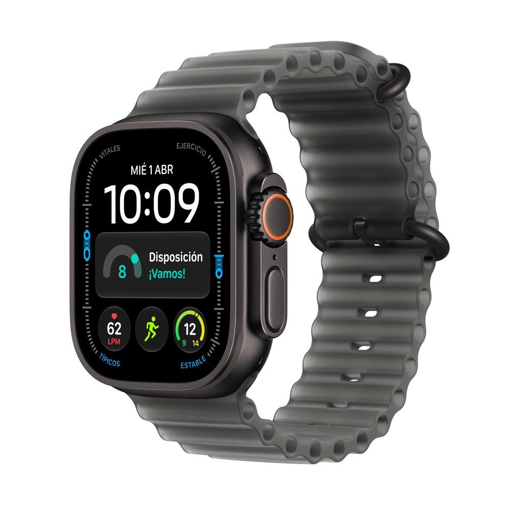 Apple Watch Ultra 4 GPS + Cellular 49mm Titanio Negro / Correa Ocean Negra Translúcida