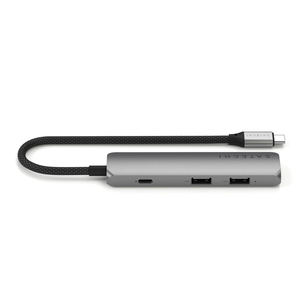 Hub Satechi USB-C 4 puertos - Gris espacial
