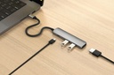 Hub Satechi USB-C 4 puertos - Gris espacial