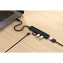Hub Satechi USB-C 6 puertos - Negro