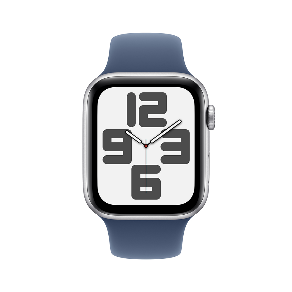 Apple Watch SE GPS 44 mm - Plata / correa deportiva Azul S/M