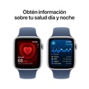 Apple Watch SE GPS 44 mm - Plata / correa deportiva Azul S/M