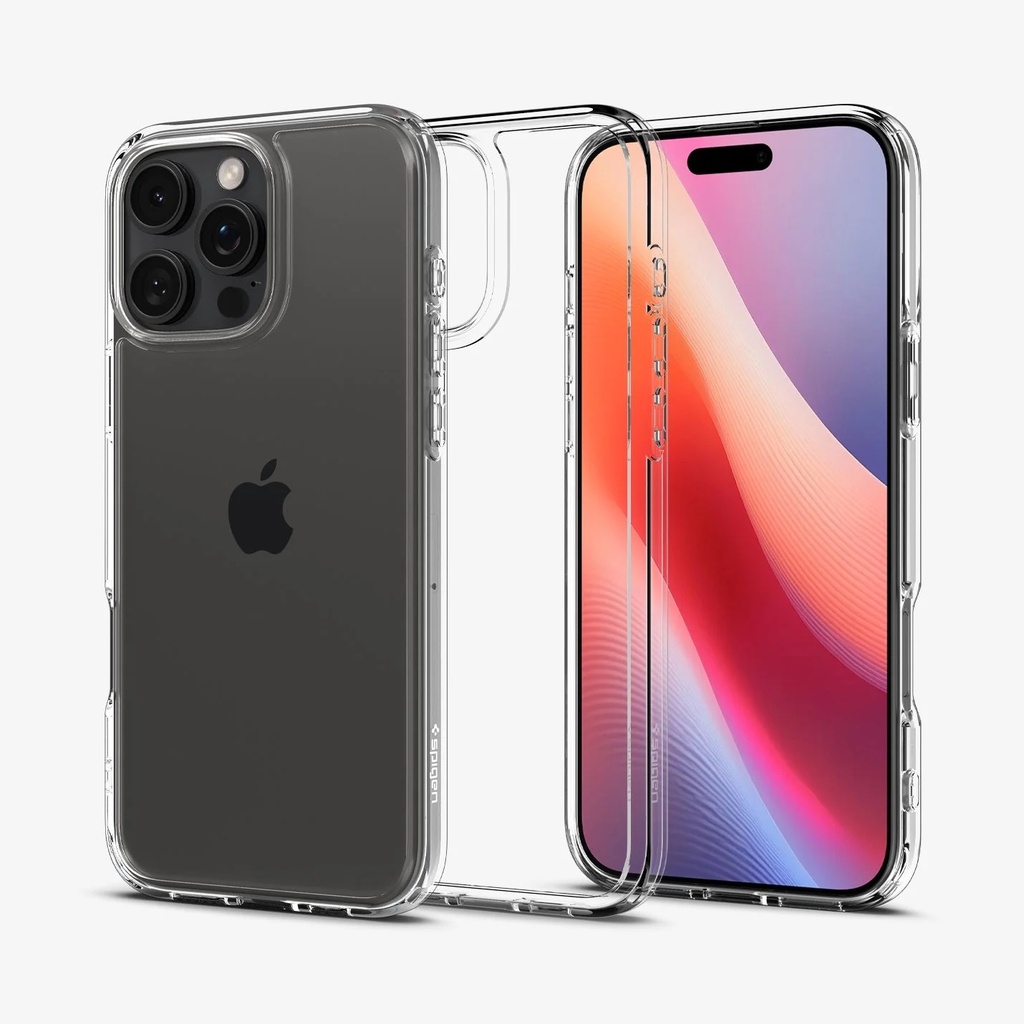 Funda Spigen Crystal Hybrid  iPhone 16 Pro - Transparente