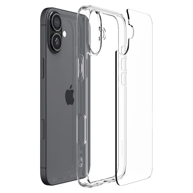 Funda Spigen Crystal Hybrid iPhone 16 - Transparente