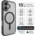 Funda ZAGG iPhone 16 Plus Santa Cruz Snap - Negro