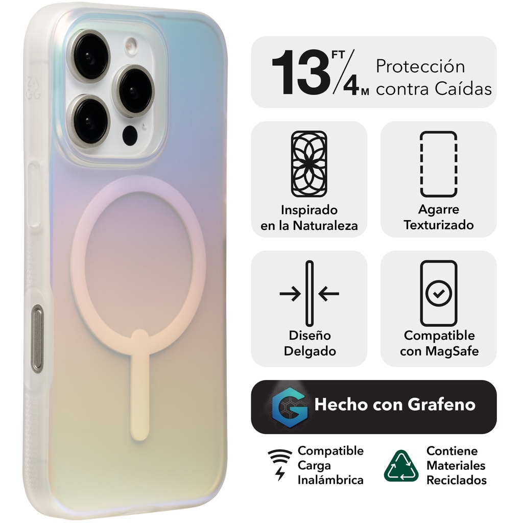 Funda Zagg iPhone 16 Pro Max Milan - Tornasol