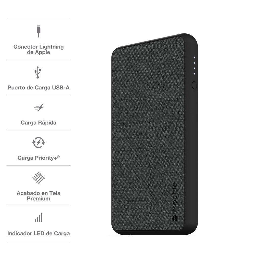 Bateria Mophie Powerstation Plus  6000 Lightning Gen 4 - Negro
