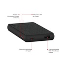 Bateria Mophie Powerstation Plus  6000 Lightning Gen 4 - Negro
