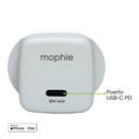 Cargador de pared mophie 30W - Blanco